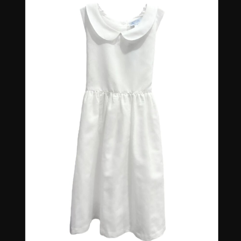 White Linen Dress - Lulu Bebe